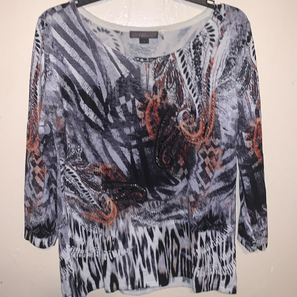 Metric Women's Boho Size L Top Blouse